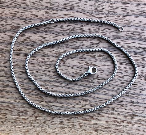 steel box on a chain|316l stainless steel jewelry chain.